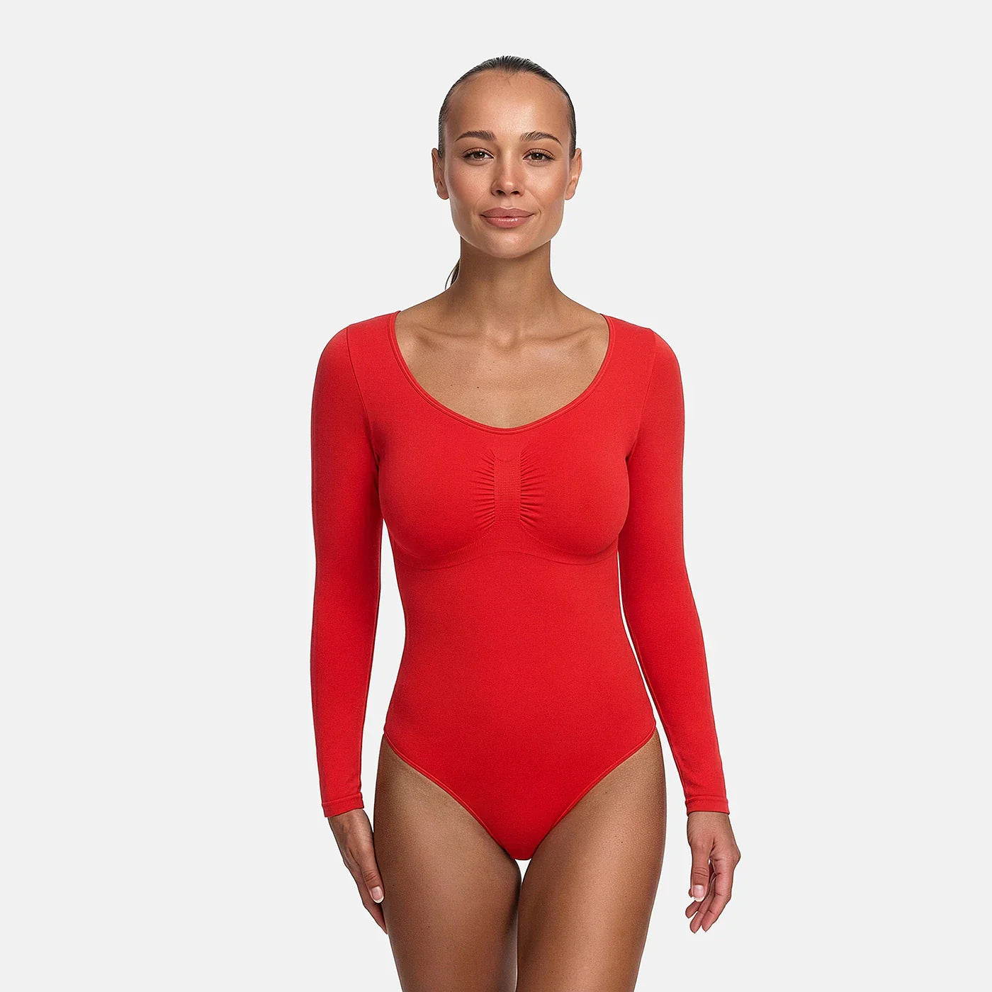 Bodysuit Sculpting Shapewear Longsleeve mit String